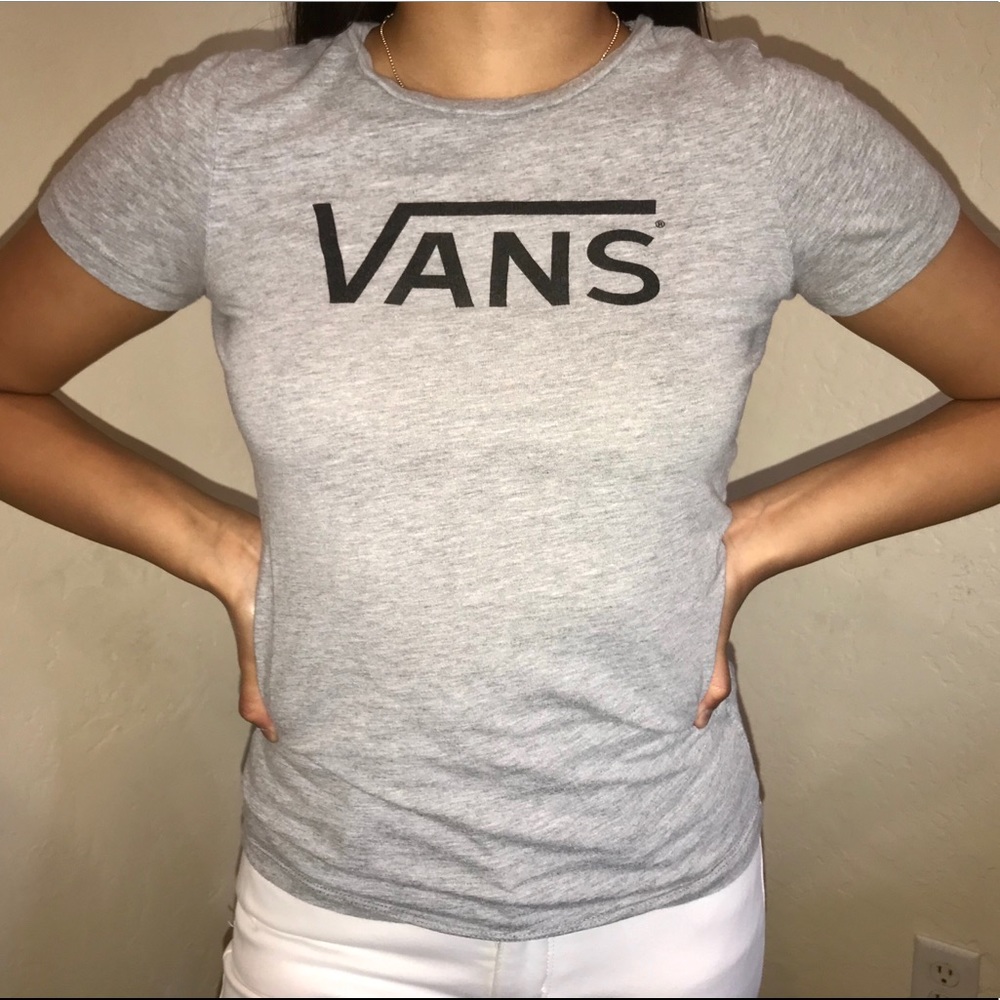 simple gray short sleeve shirt from vans